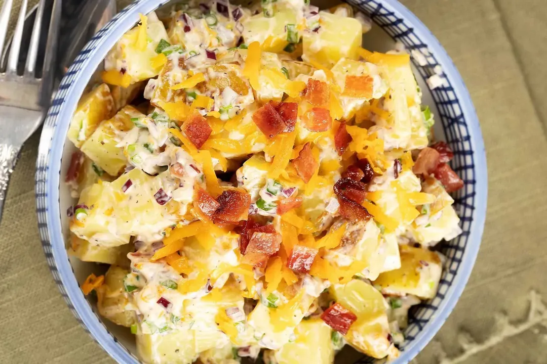 Serve loaded potatoes salad