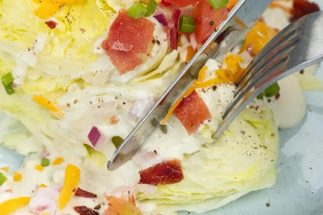 serve wedge salad