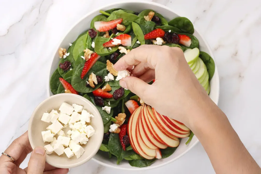 step 1 how to make spinach salad