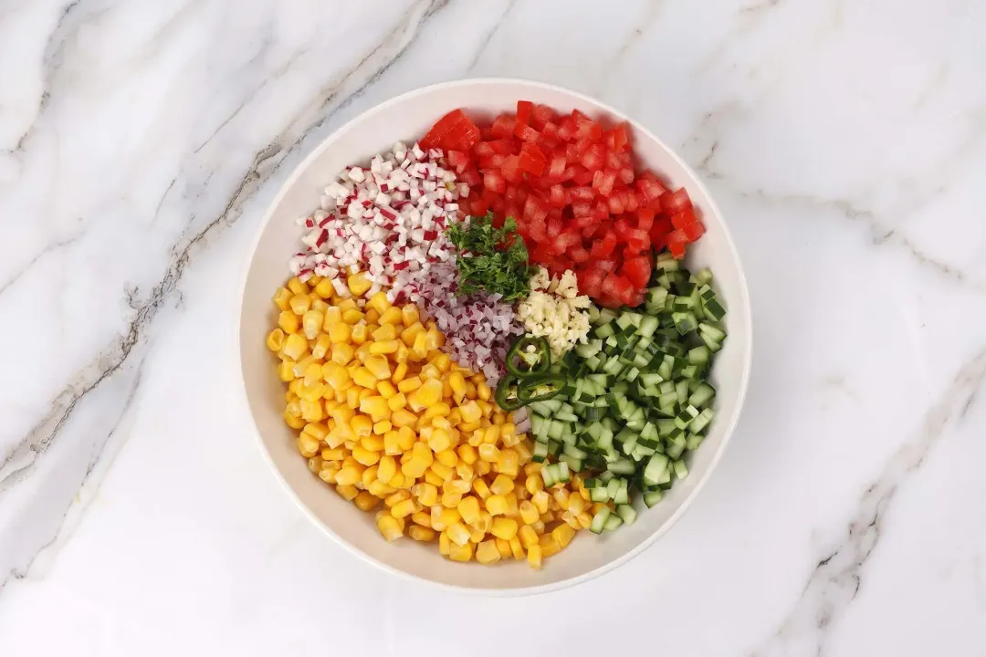 step 2 how to make corn salad