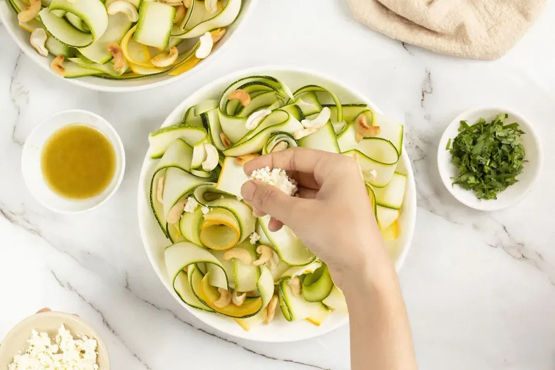 step 2 Plate the salad of zucchini salad