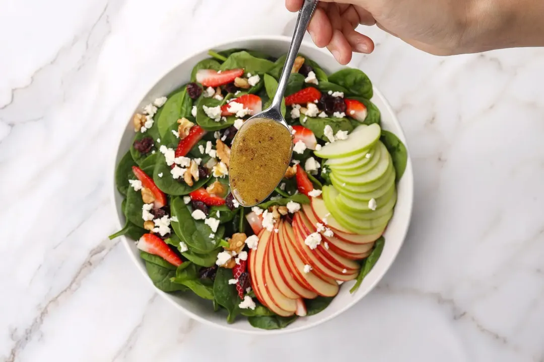 step 3 how to make spinach salad