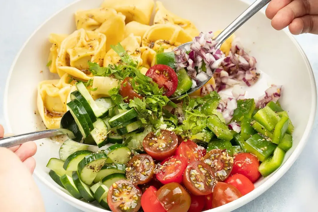 step 3 mix the tortellini salad