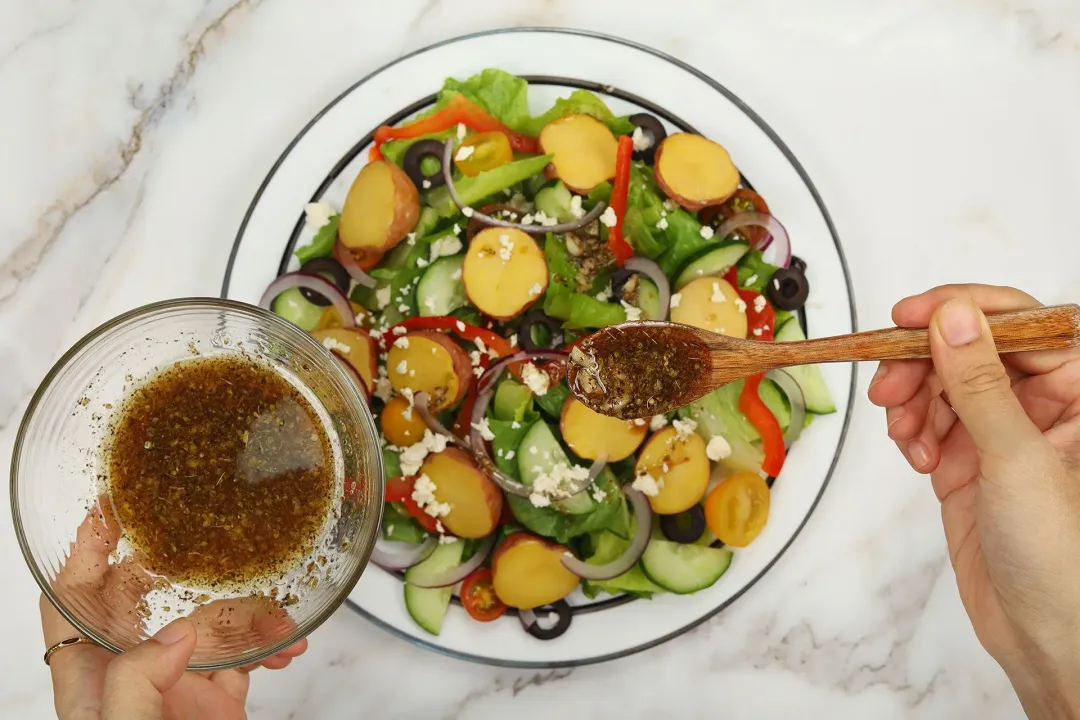 step 4 How to Make Potato Greek Salad