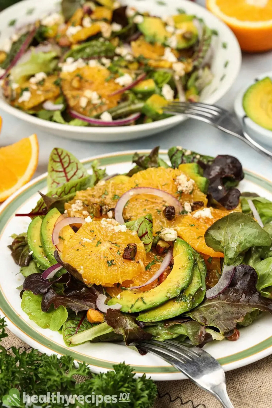 Toppings for orange salad