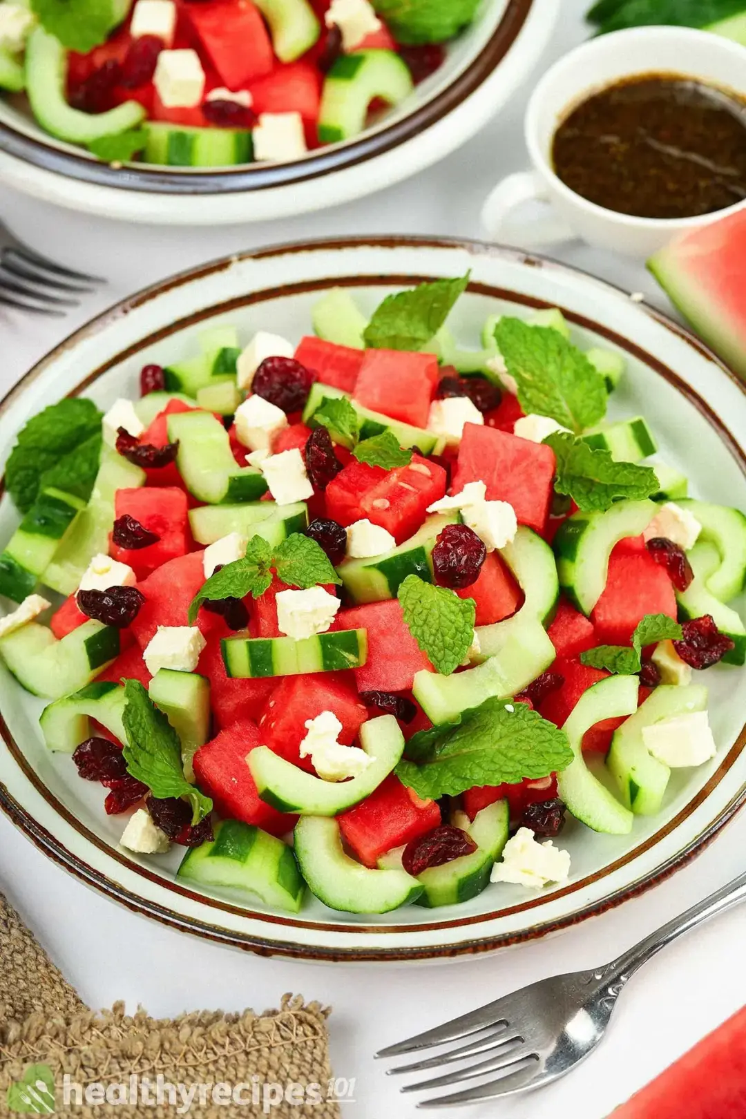 Watermelon Cucumber Salad Recipe
