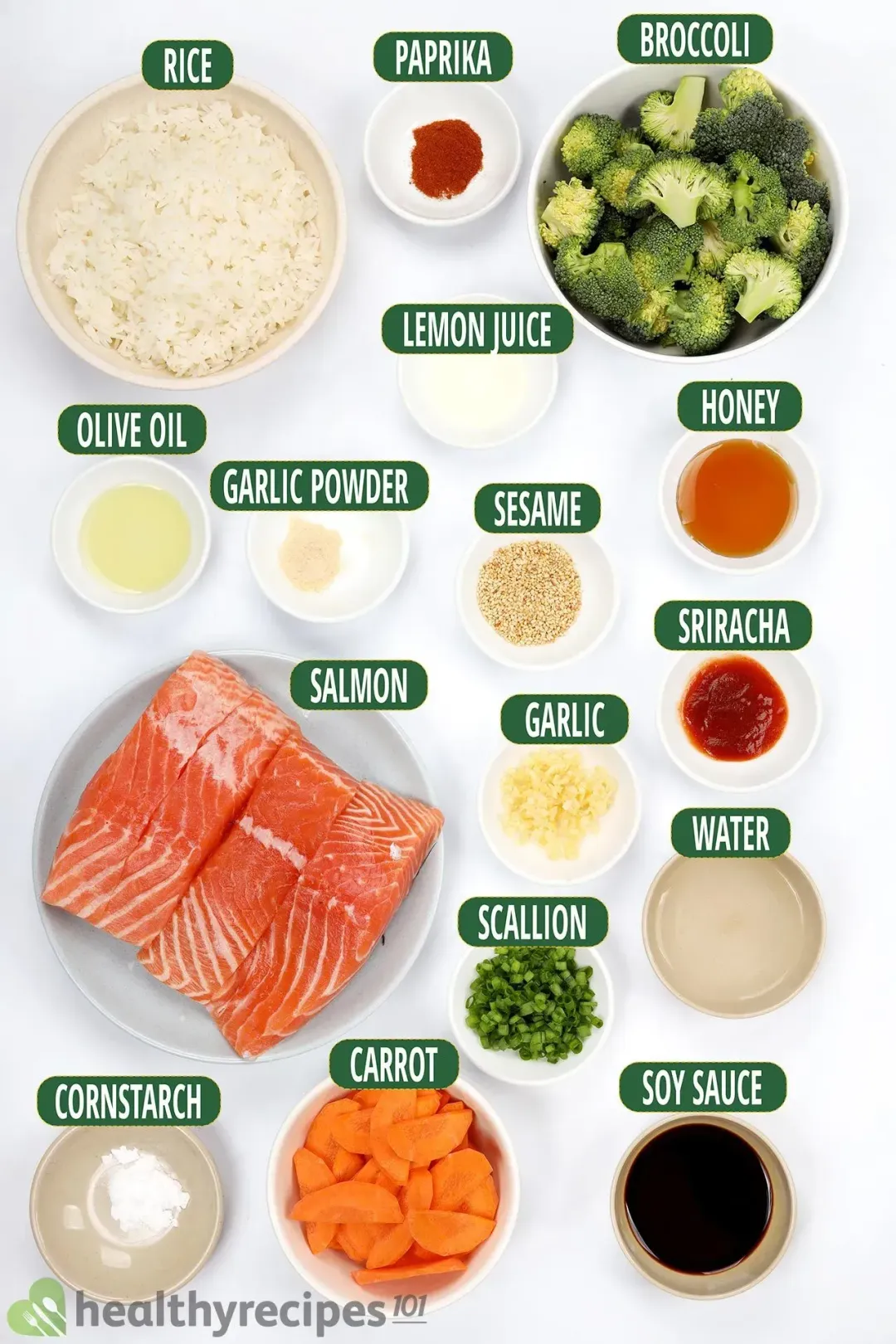 Honey Soy Salmon Ingredients