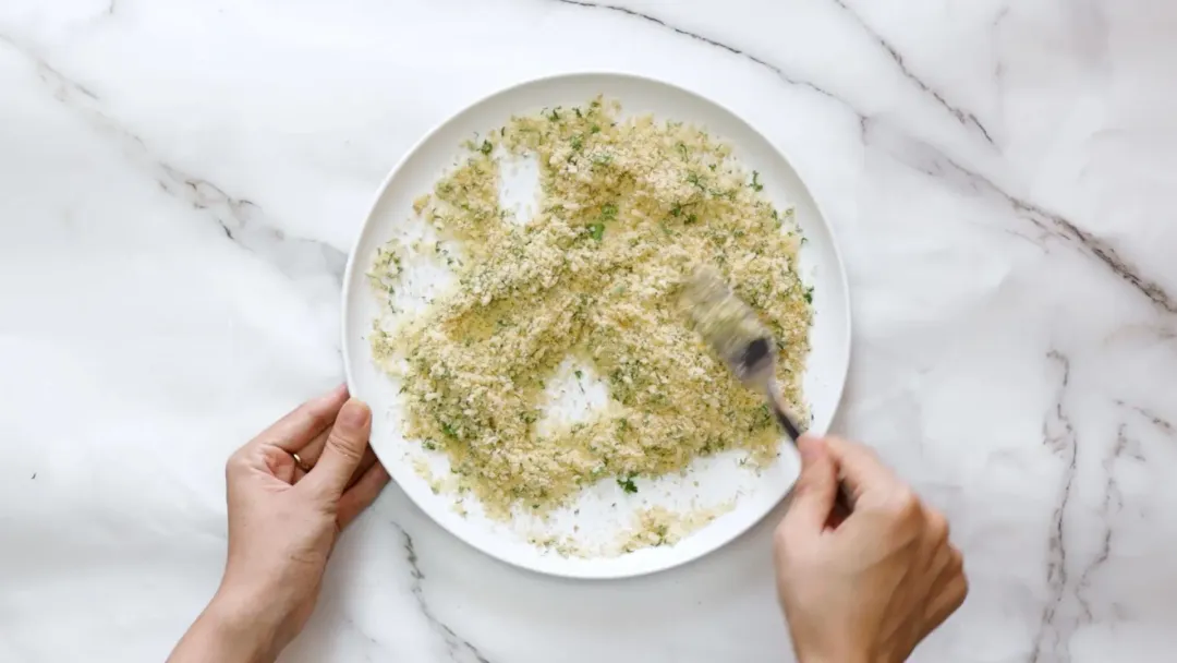 Make the coating mixture permesan crusted salmon