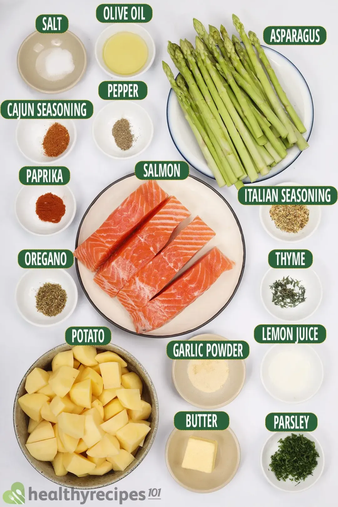 Oven-Baked Salmon Ingredients