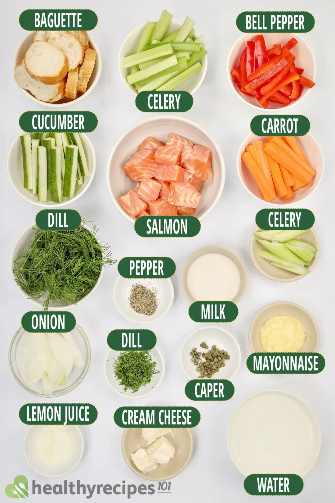 Salmon Dip Ingredients