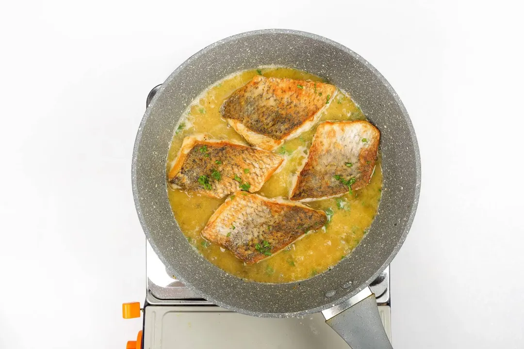 step 7 How to make Sea Bass Piccata