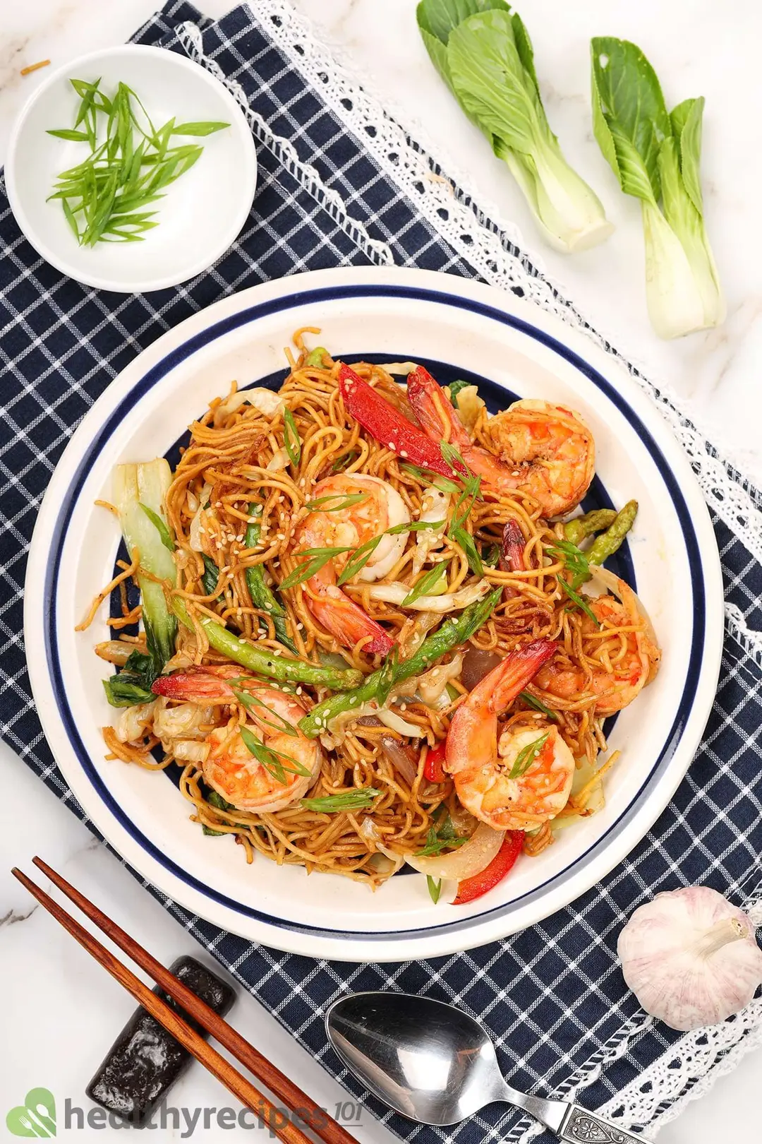 homemade shrimp chow mein