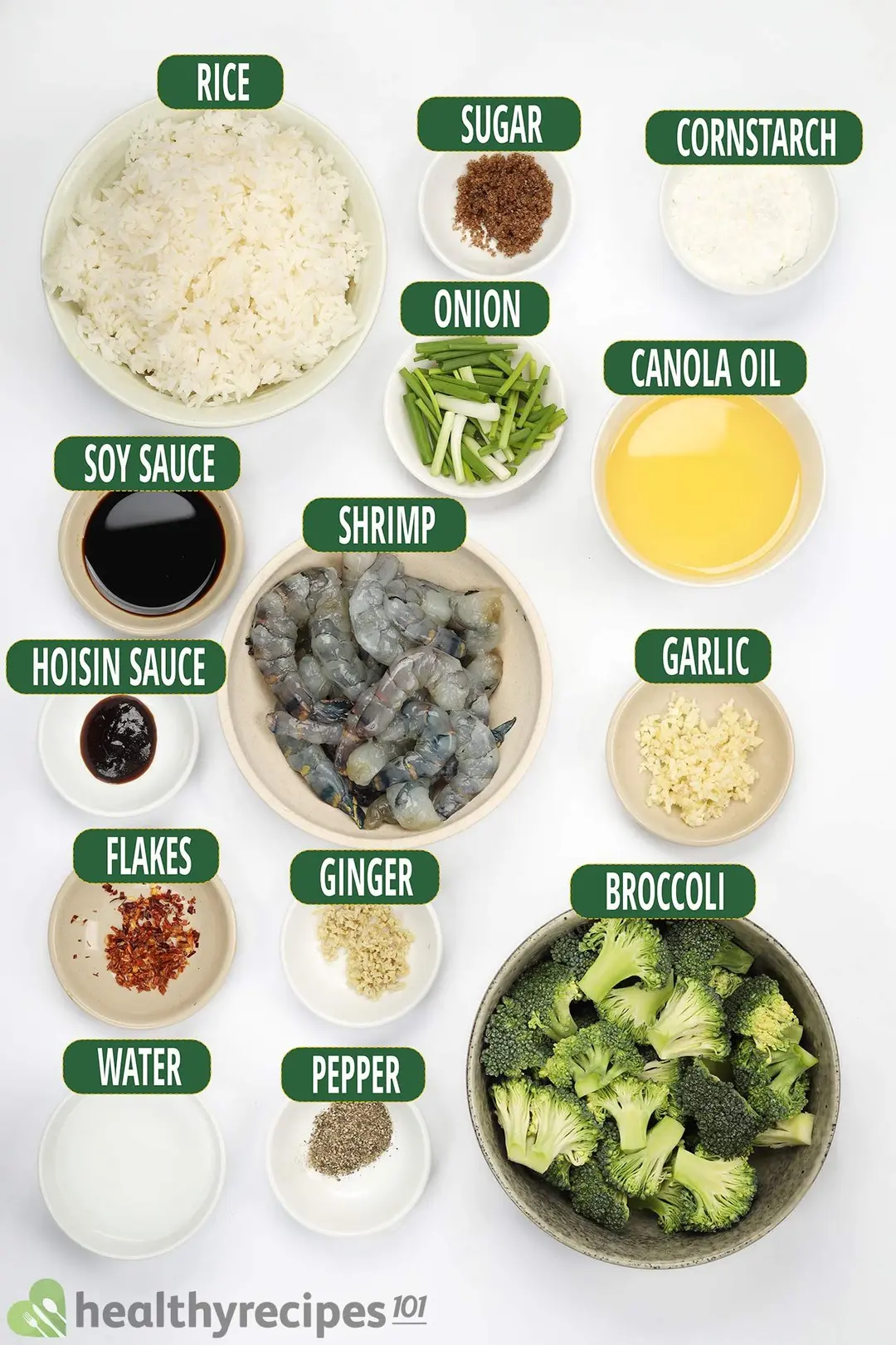 Ingredients for Mongolian Shrimp