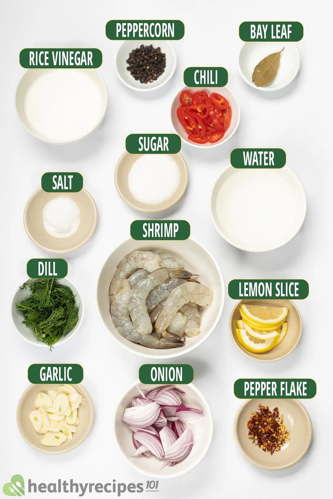 Ingredients for Pickled Shrimp