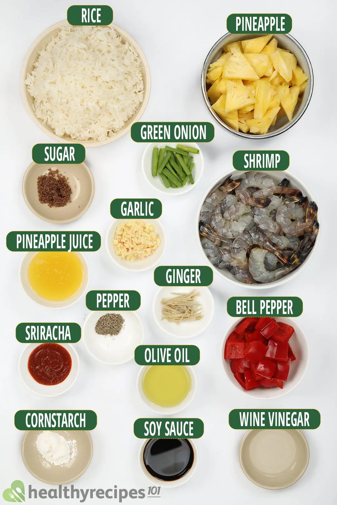 Ingredients for Pineapple Shrimp