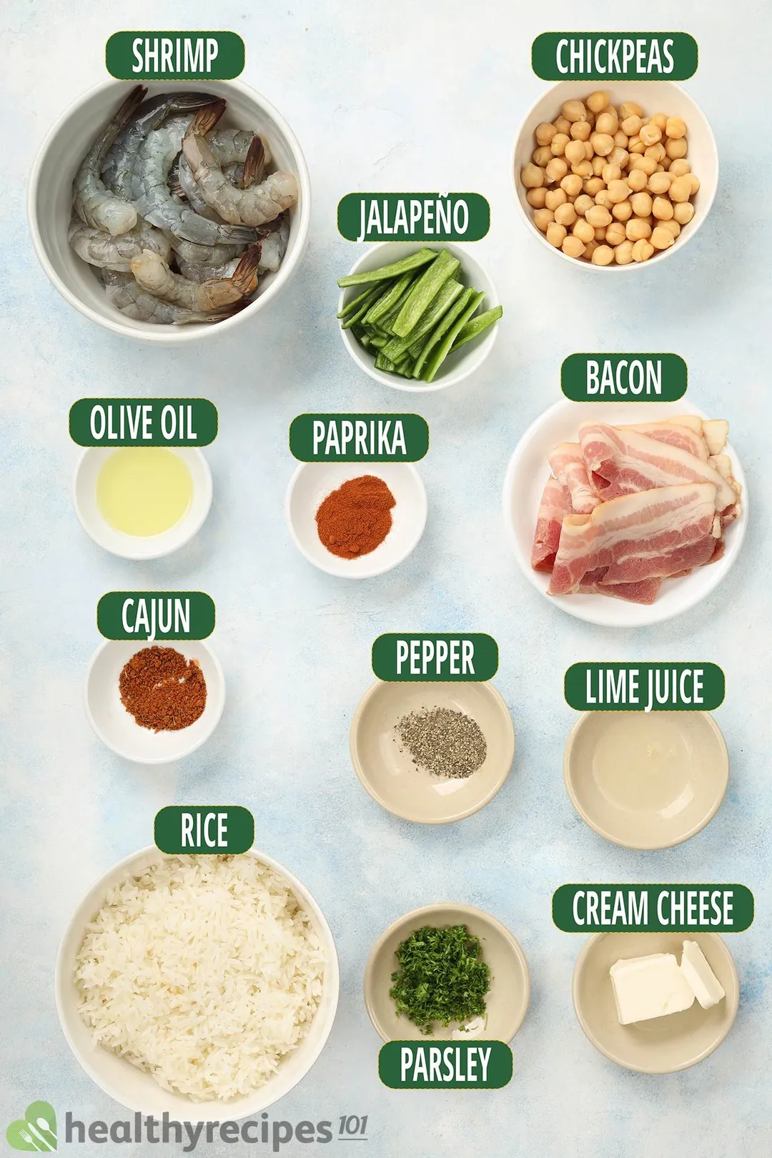 ingredients for shrimp brochette