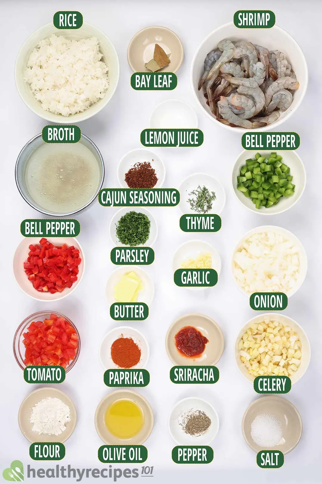 Ingredients for Shrimp Etouffee