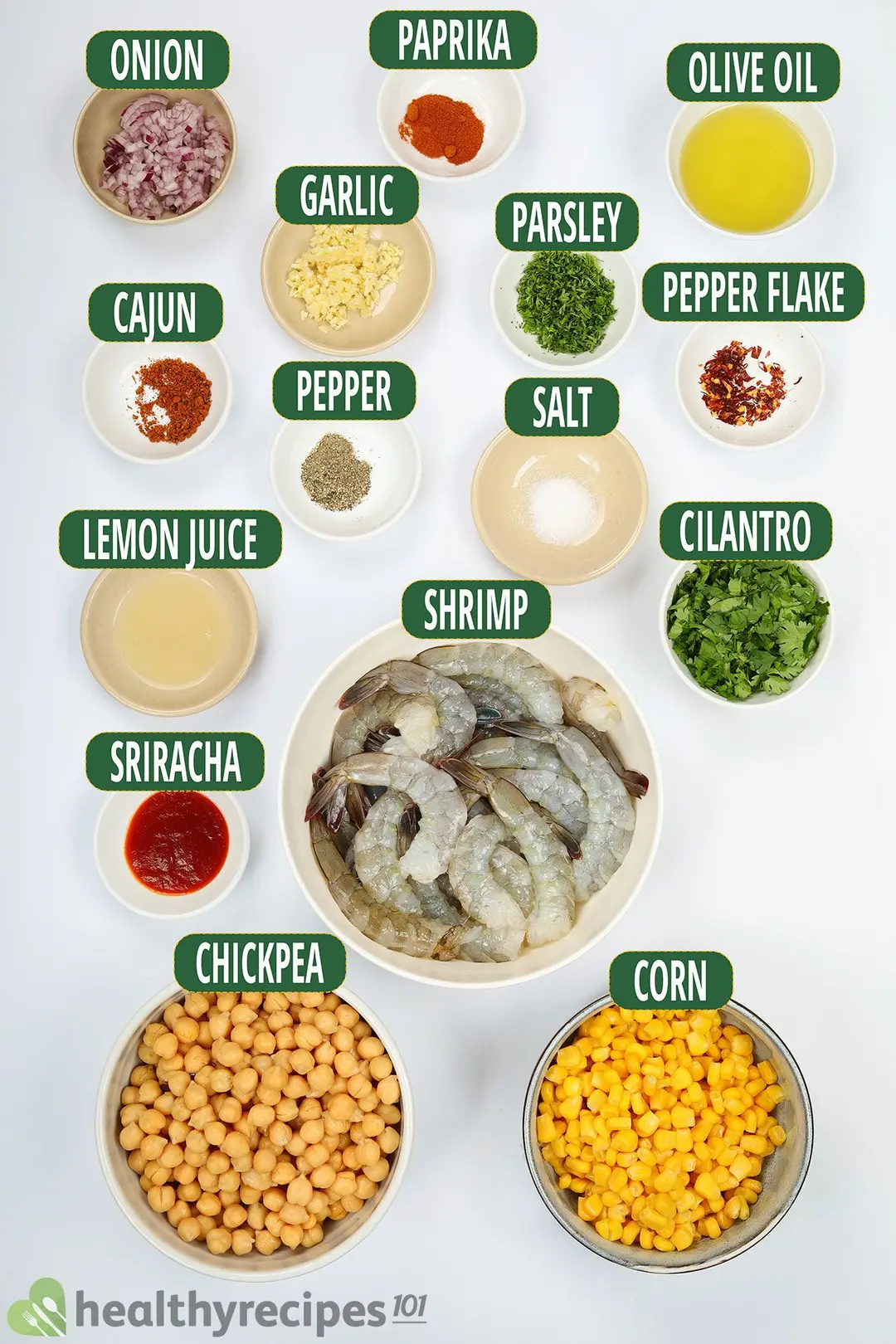 Ingredients for Shrimp Marinade