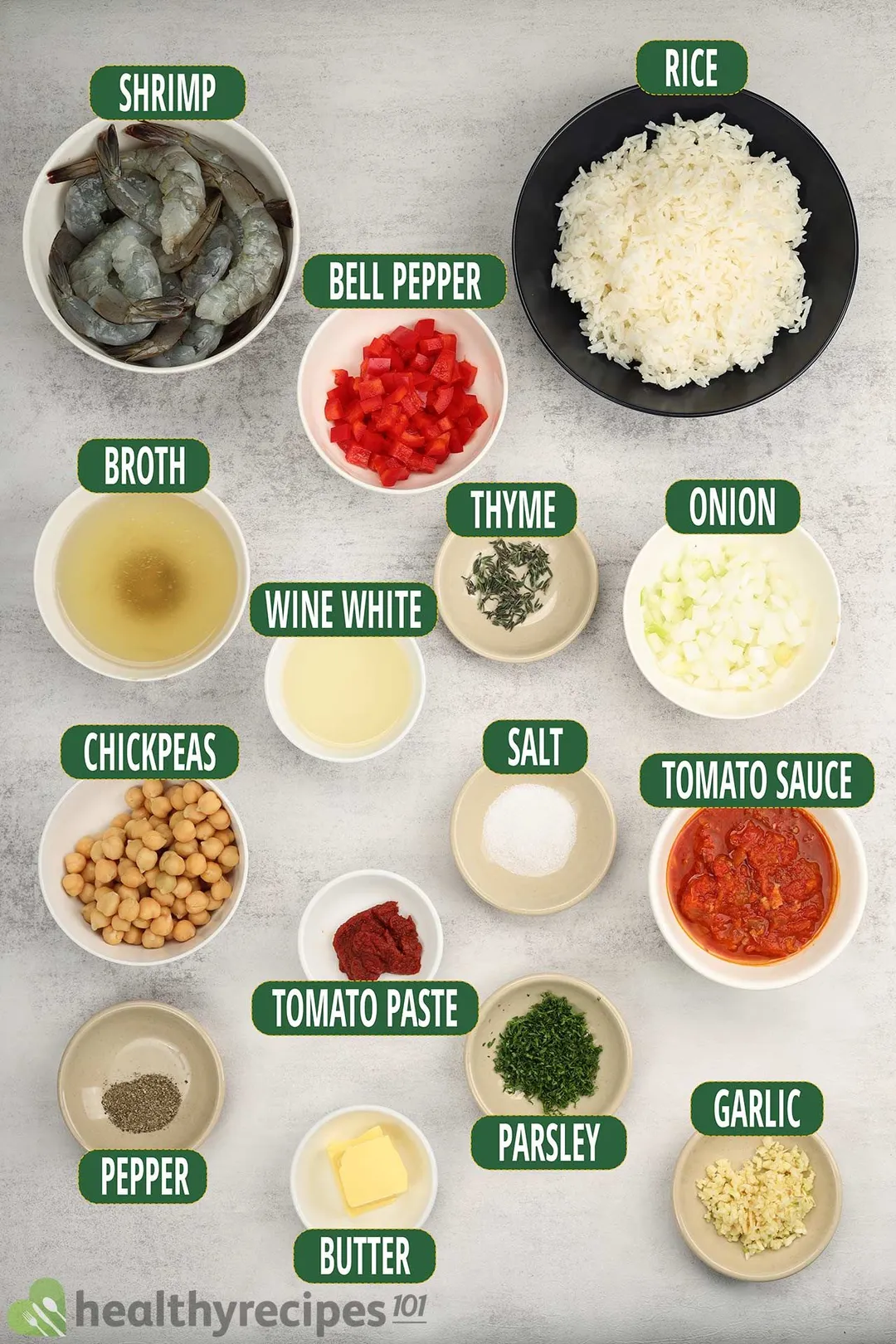 Ingredients for Shrimp Stew