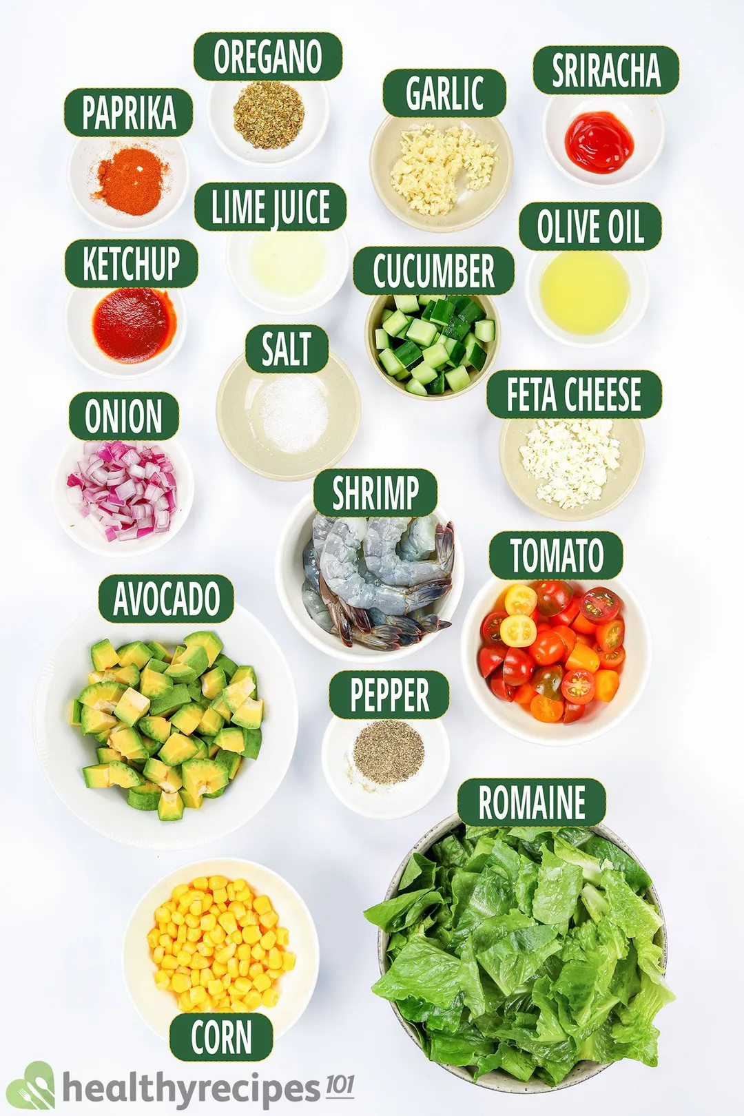 Shrimp Avocado Salad Ingredients