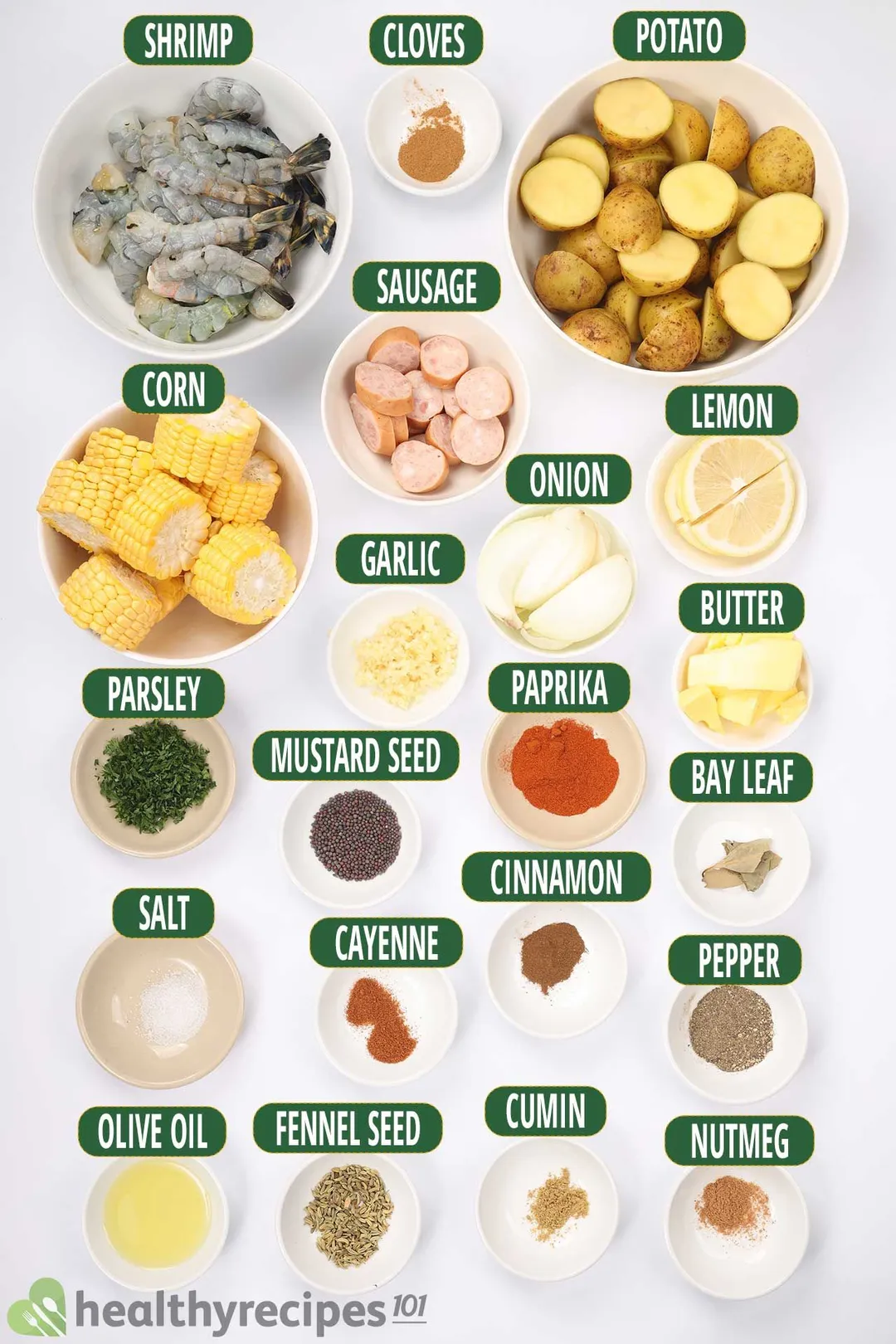 Shrimp Boil Ingredients