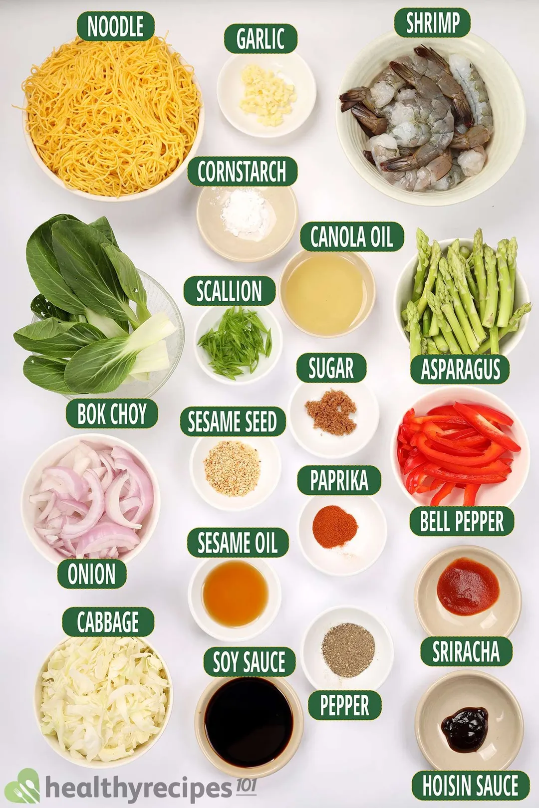 Shrimp Chow Mein Ingredients