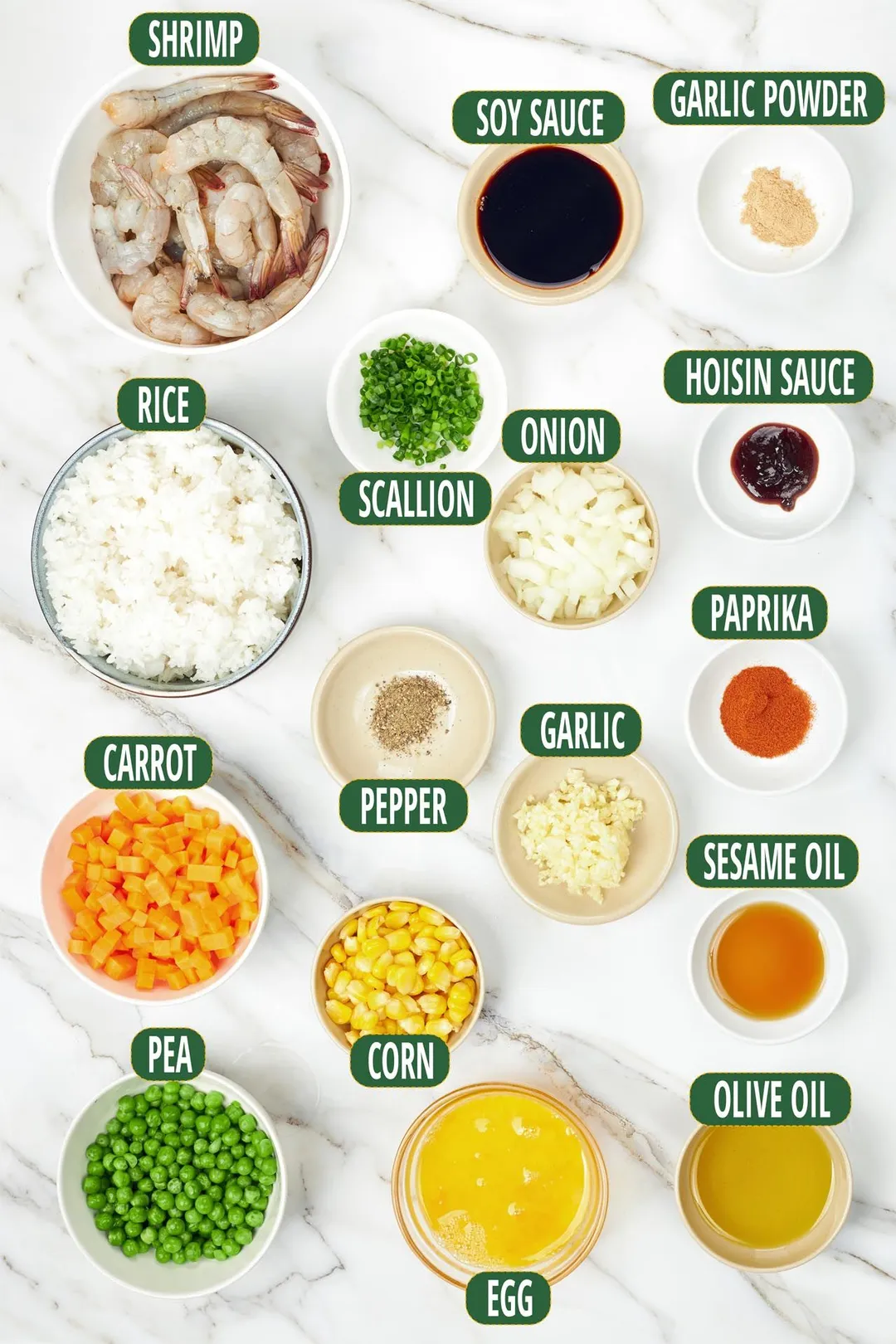 Shrimp Fried Rice Ingredients