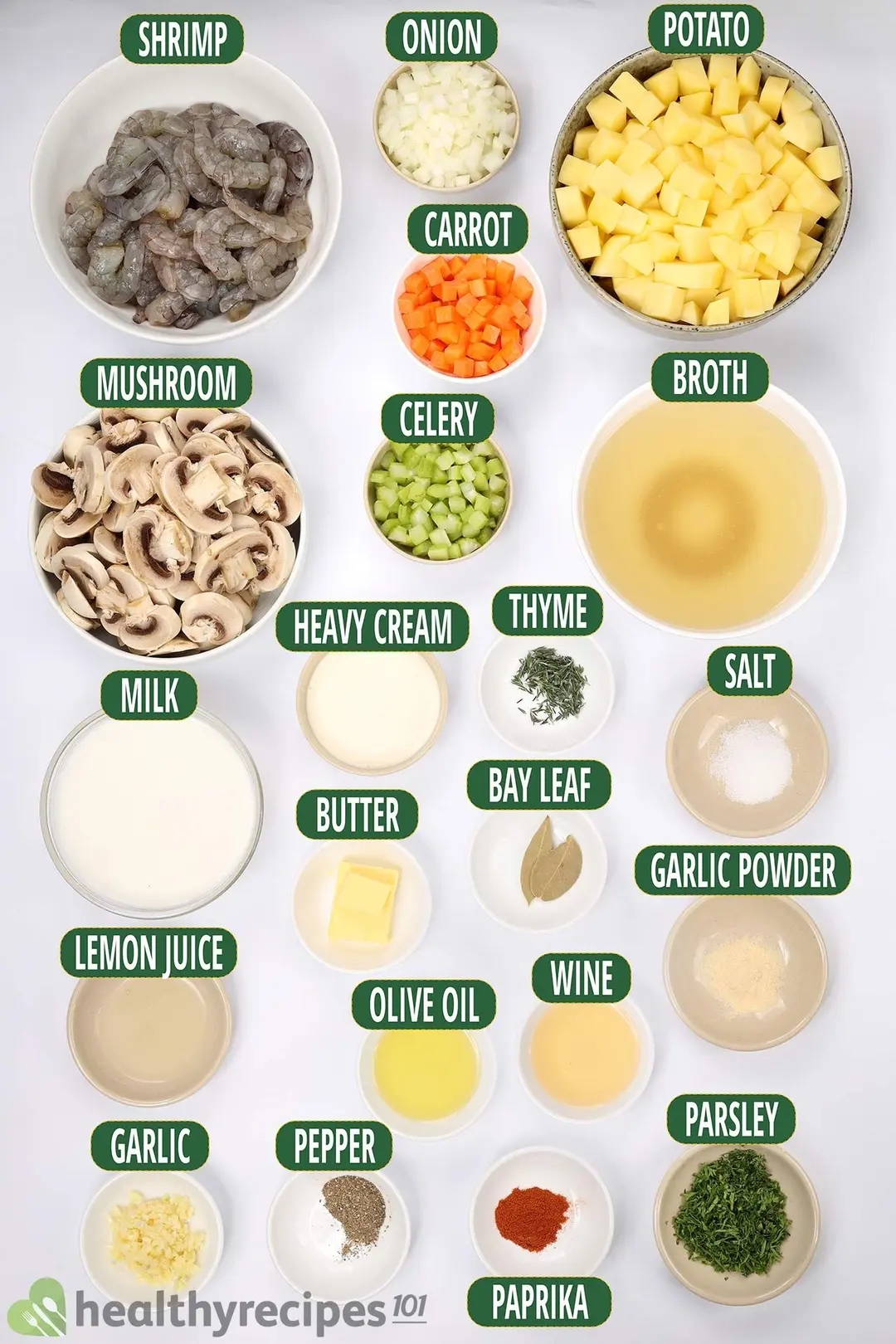 Shrimp Soup Ingredients