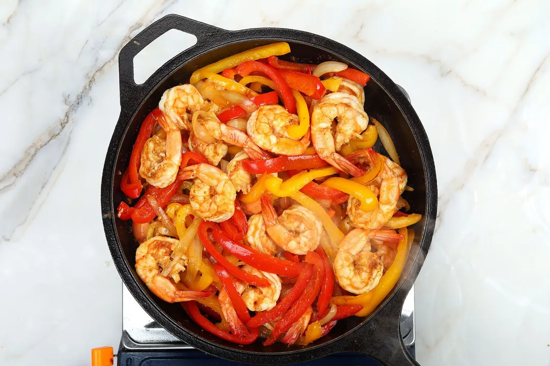 step 3 How to make shrimp fajitas