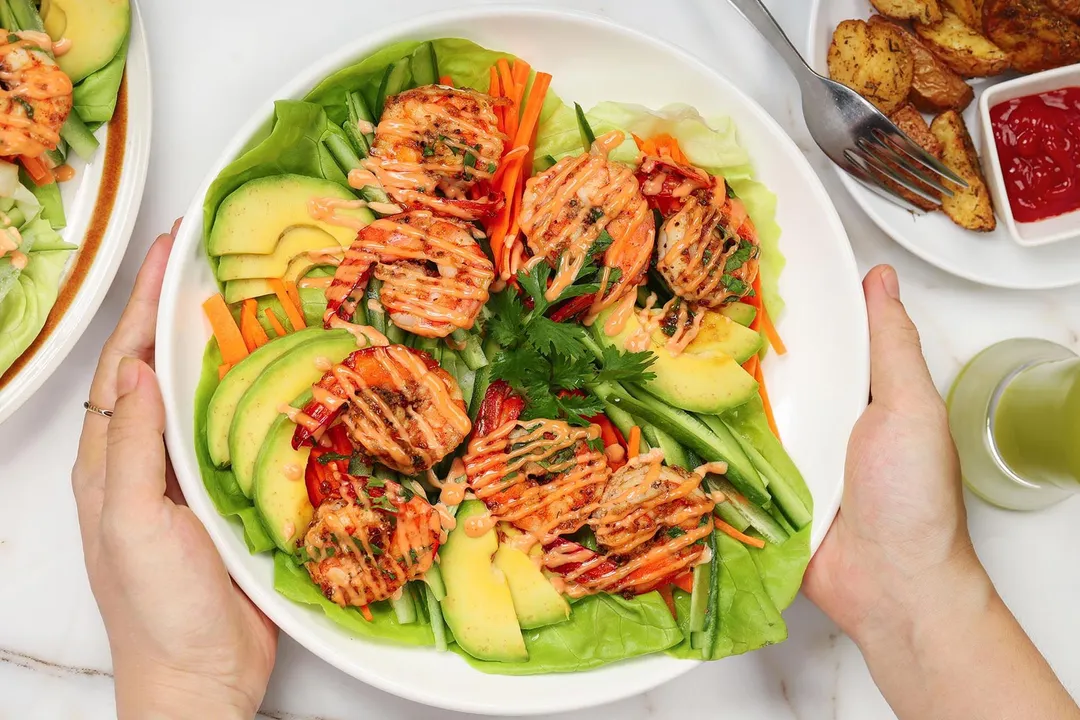 step 4 How to make shrimp lettuce wraps