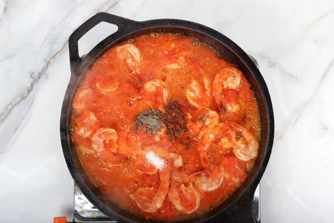 step 5 How to make shrimp diablo