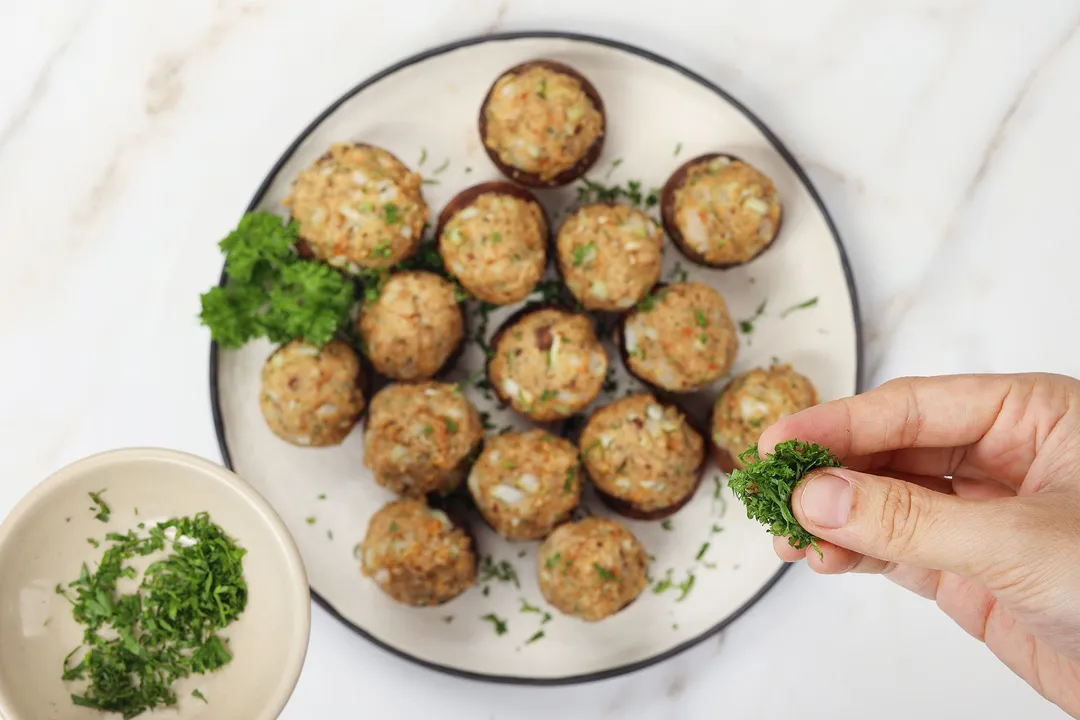 step 6 How to make Shrimp stuffed mushrooms