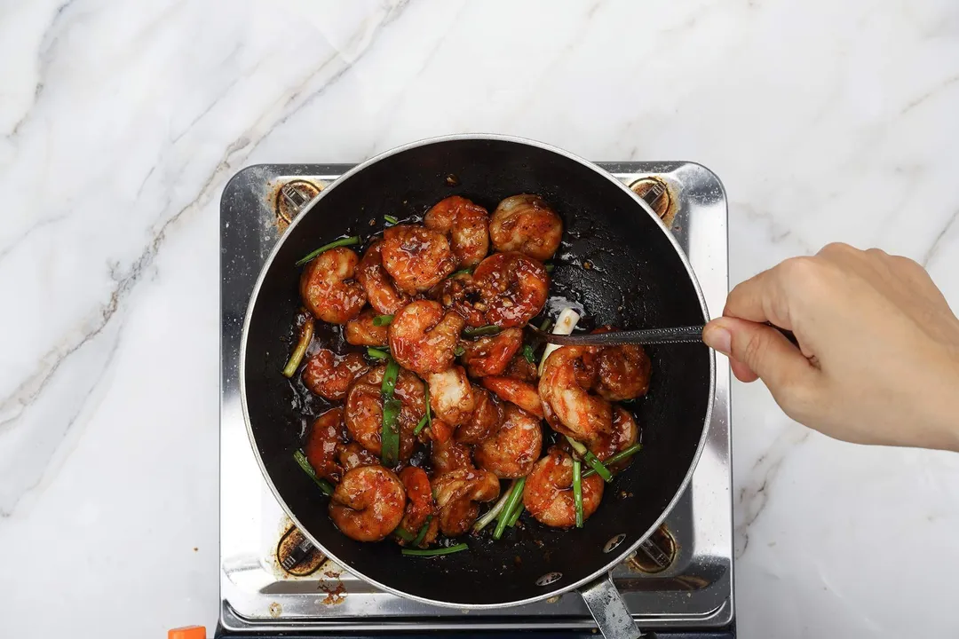 step 7 How to make mongolian shrimp