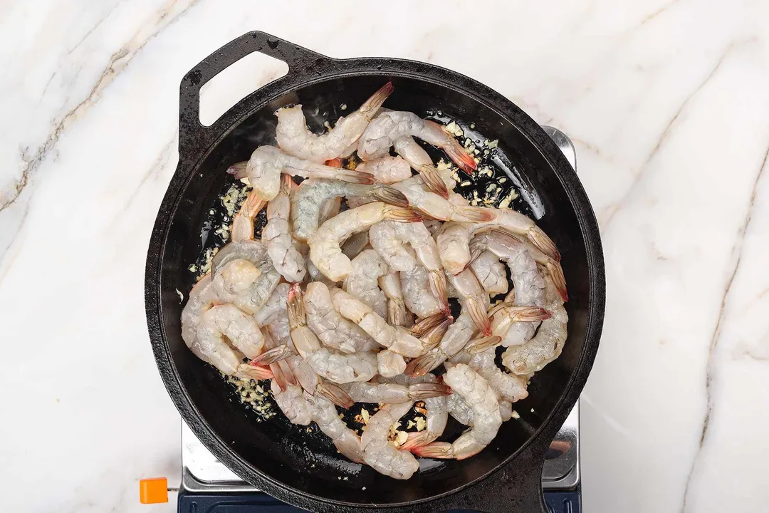 shrimp in a skillet