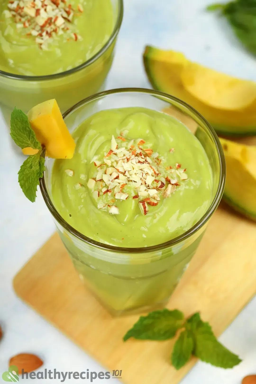 Homemade mango avocado smoothie recipe