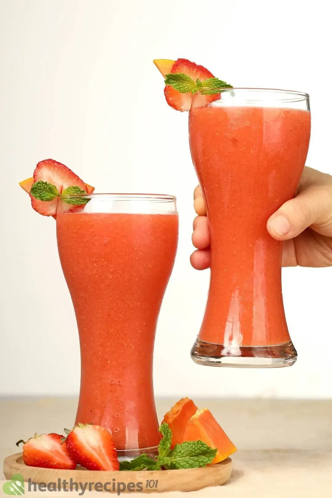 Homemade Strawberry Papaya Smoothie recipe