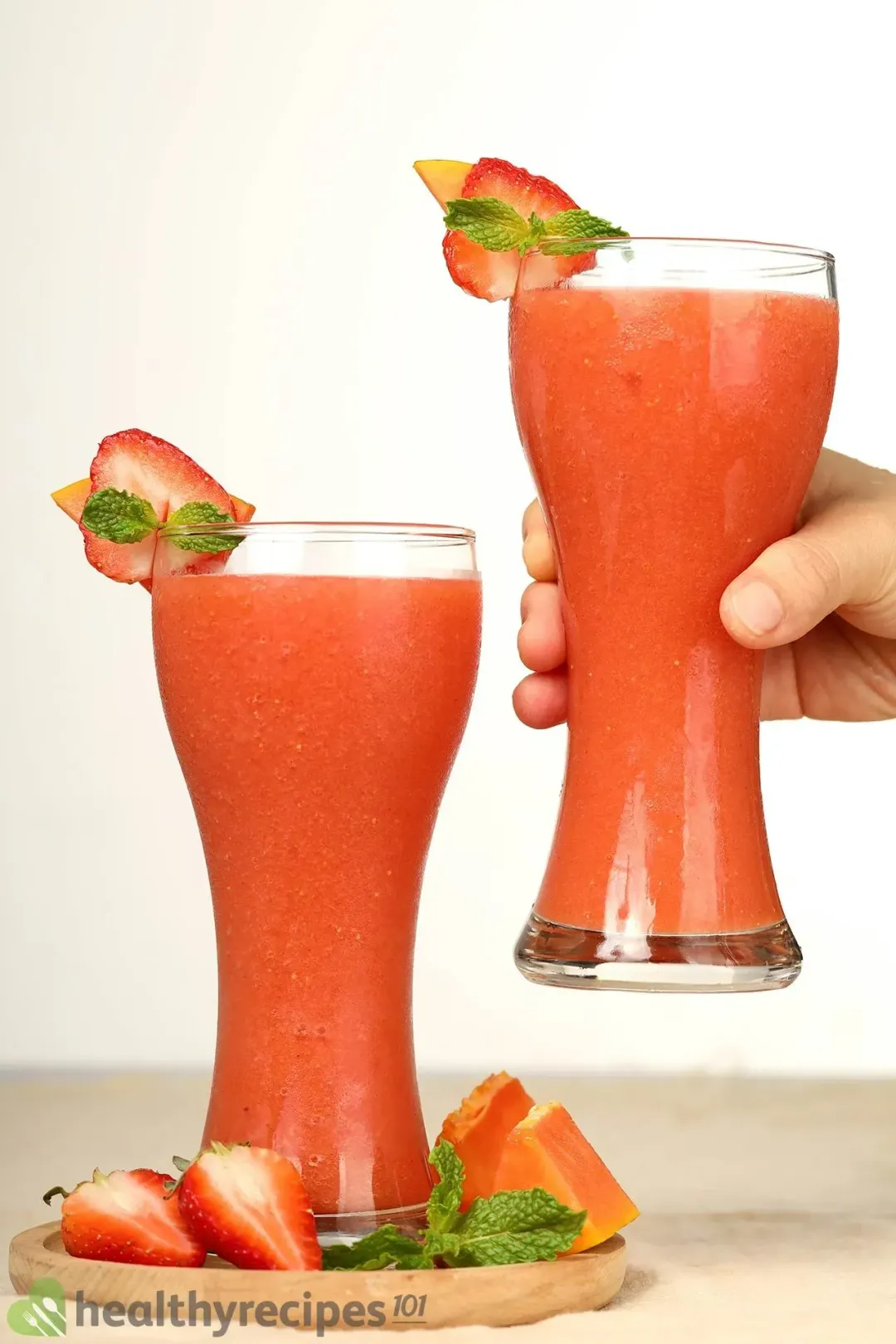 Homemade Strawberry Papaya Smoothie recipe