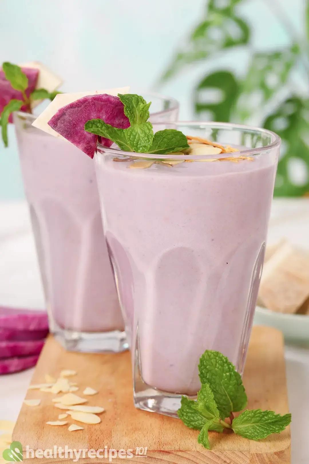 Homemade taro smoothie recipe