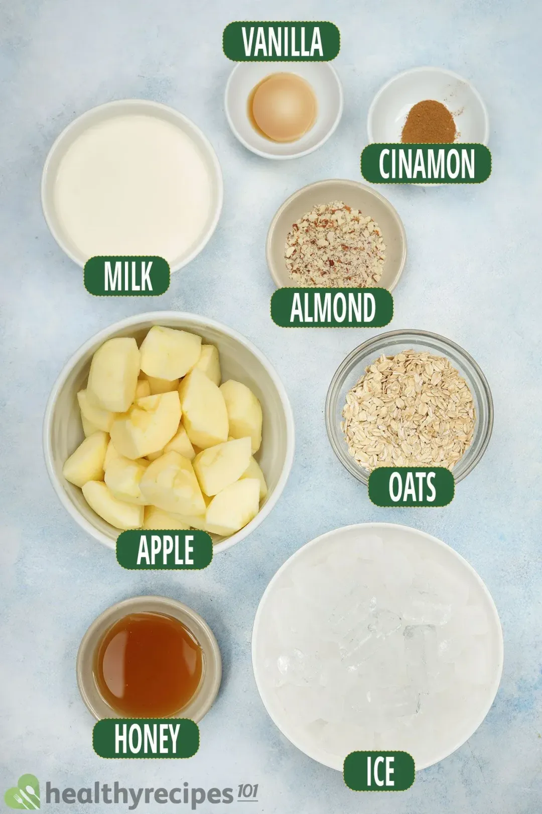 Ingredients for Apple Cinnamon Smoothie