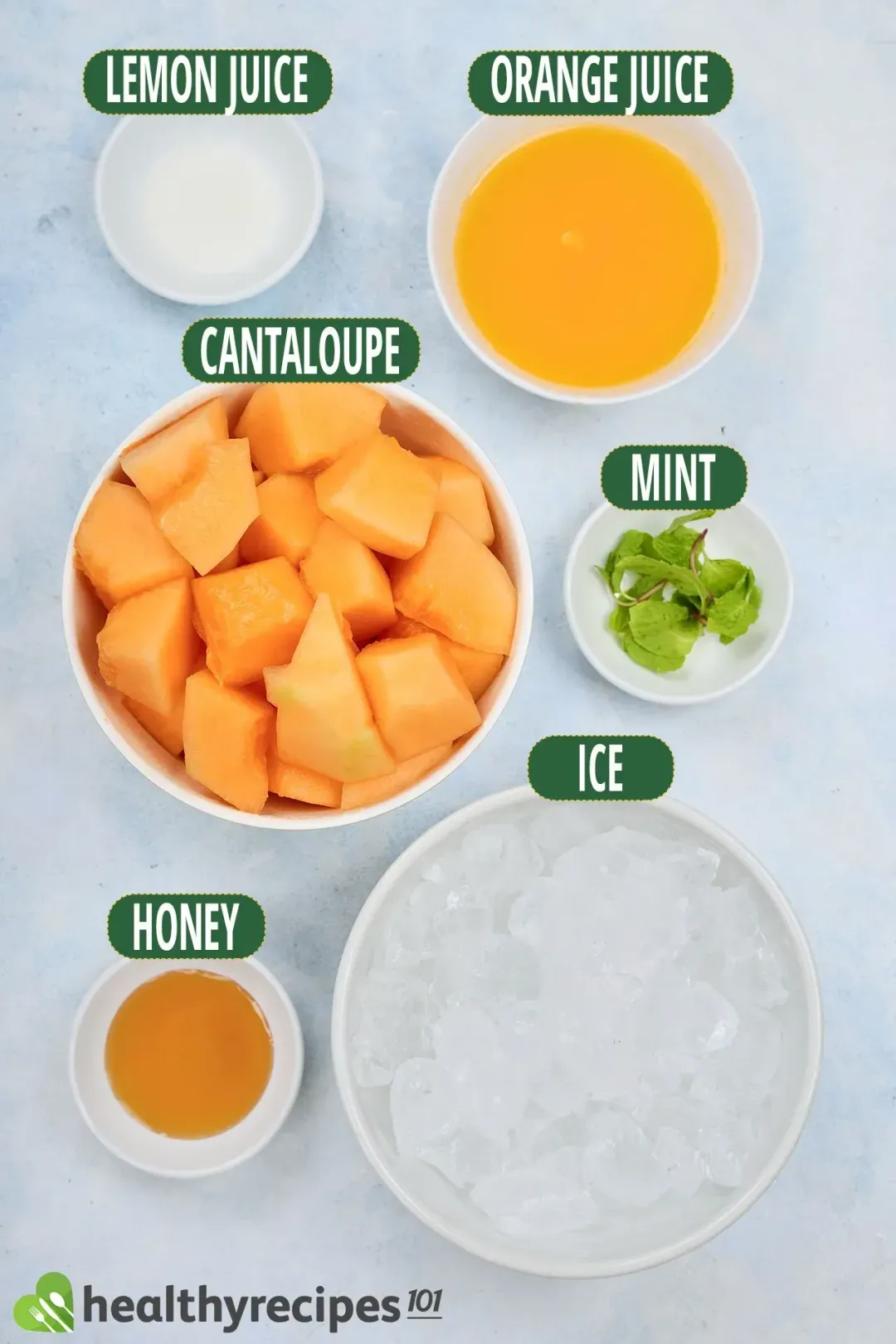 Ingredients for Cantaloupe Smoothie