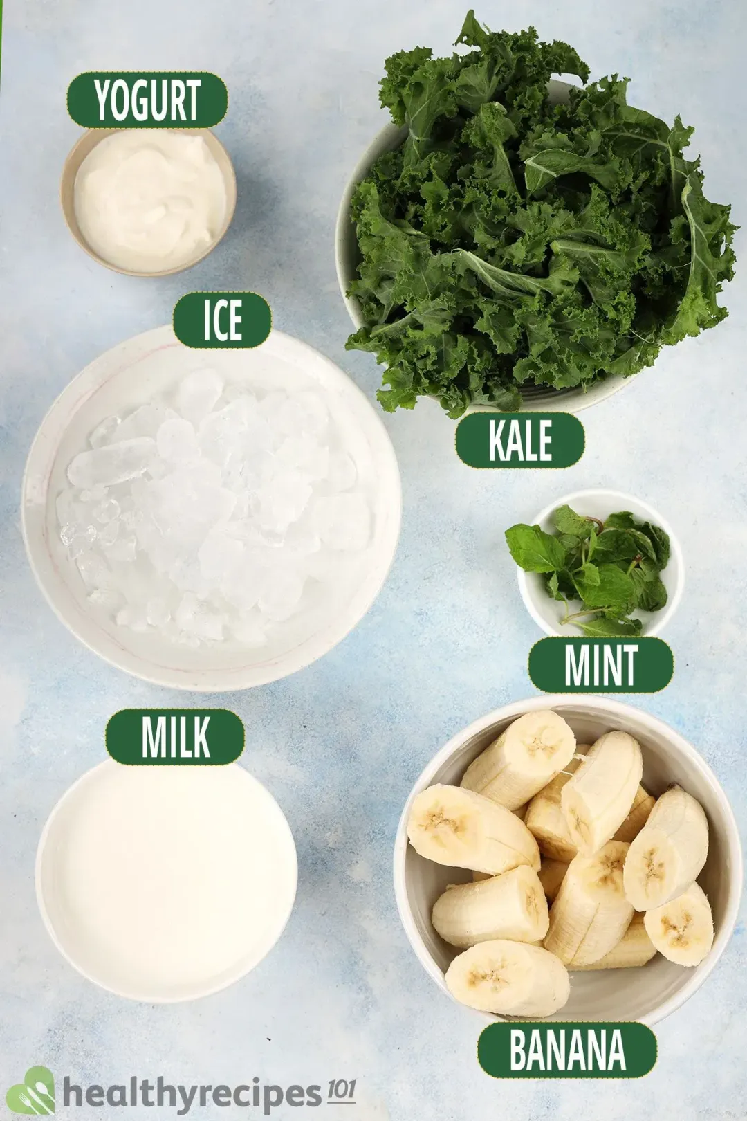 Ingredients for Kale Banana Smoothie