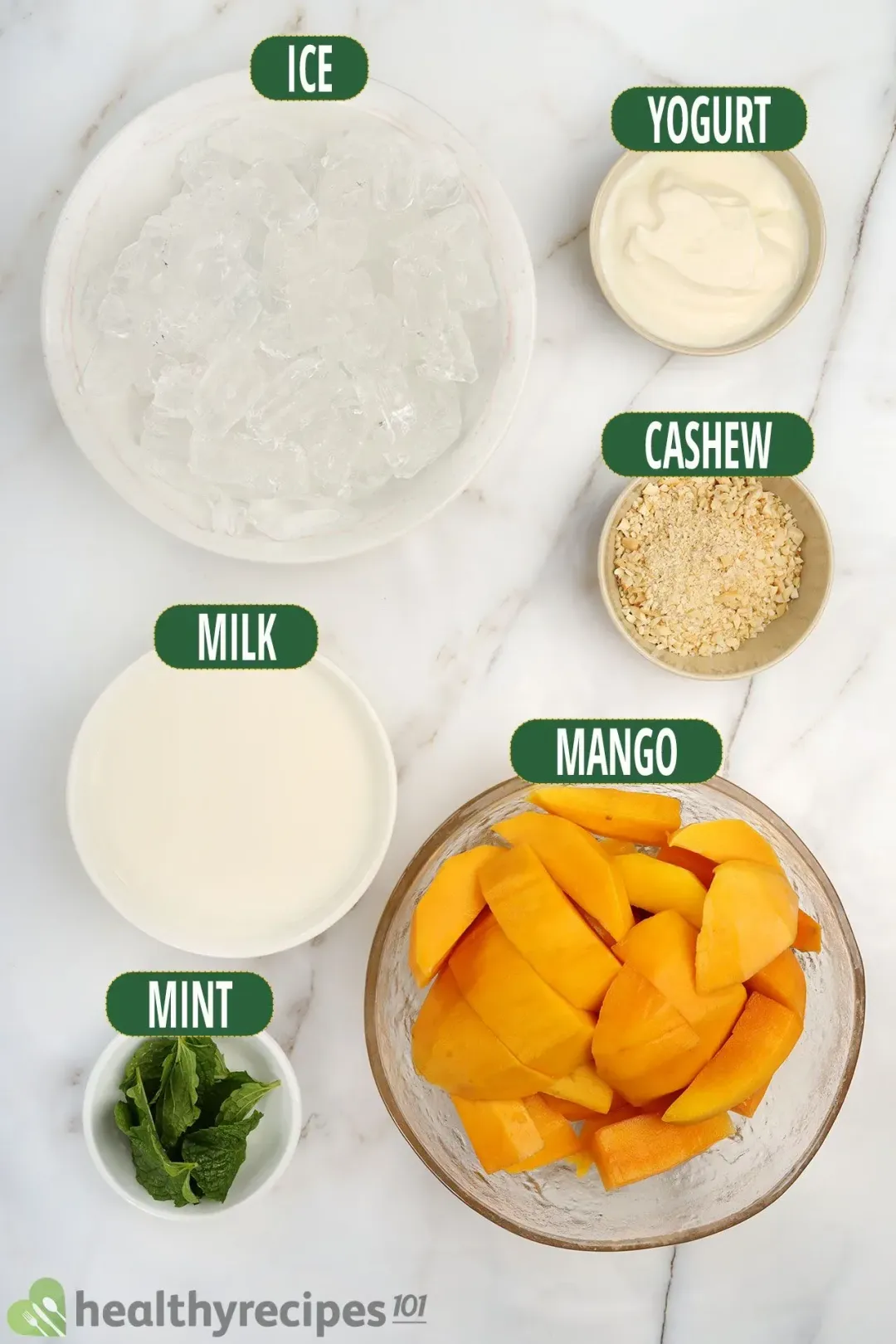 ingredients for Mango Yogurt Smoothie