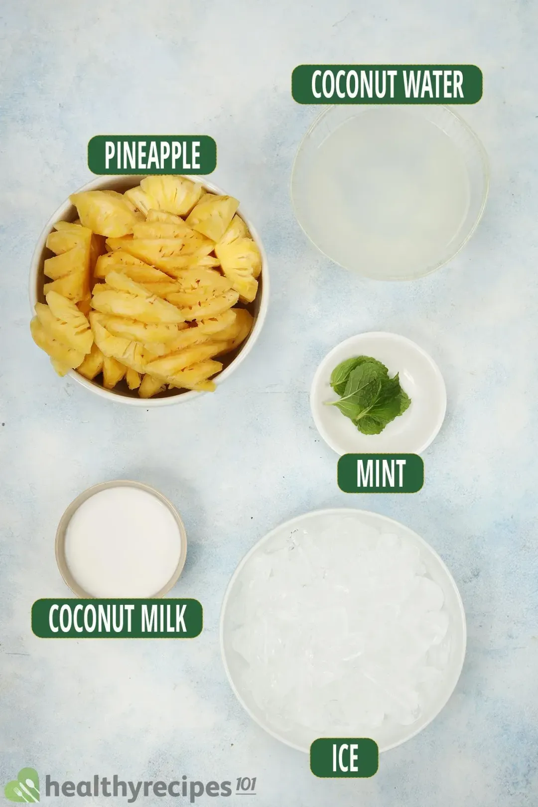 Ingredients For Pineapple Coconut Smoothie