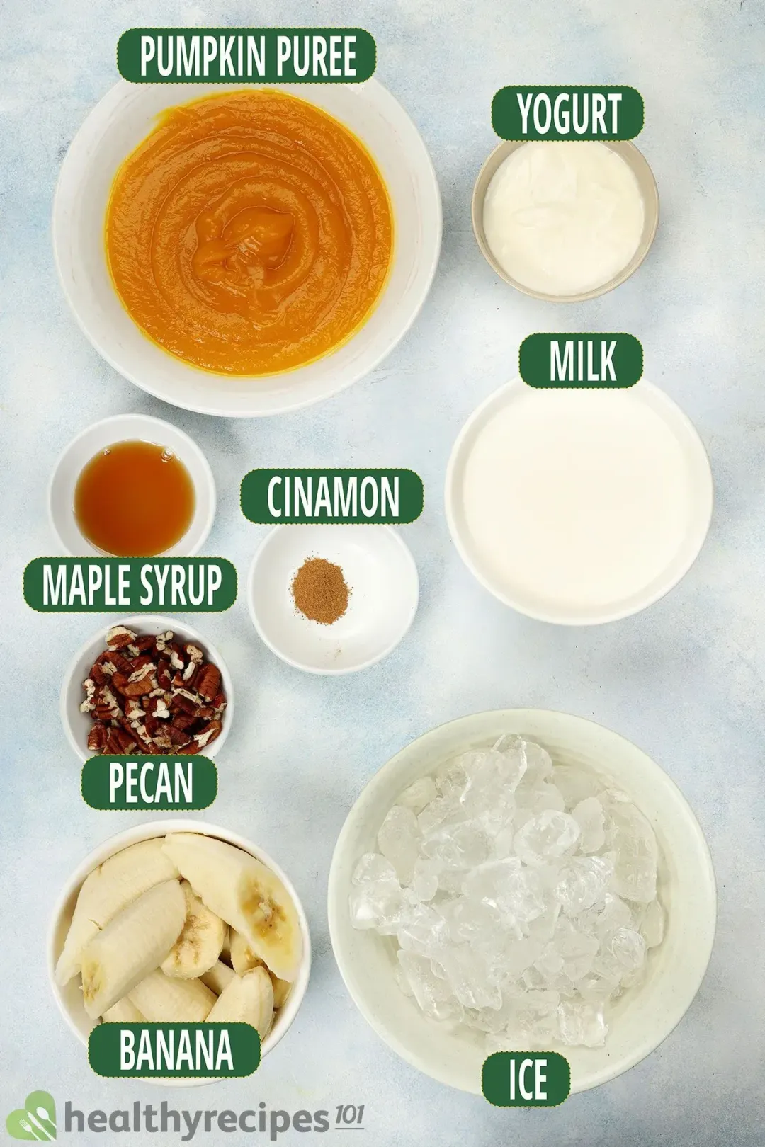ingredients for Pumpkin Pie Smoothie