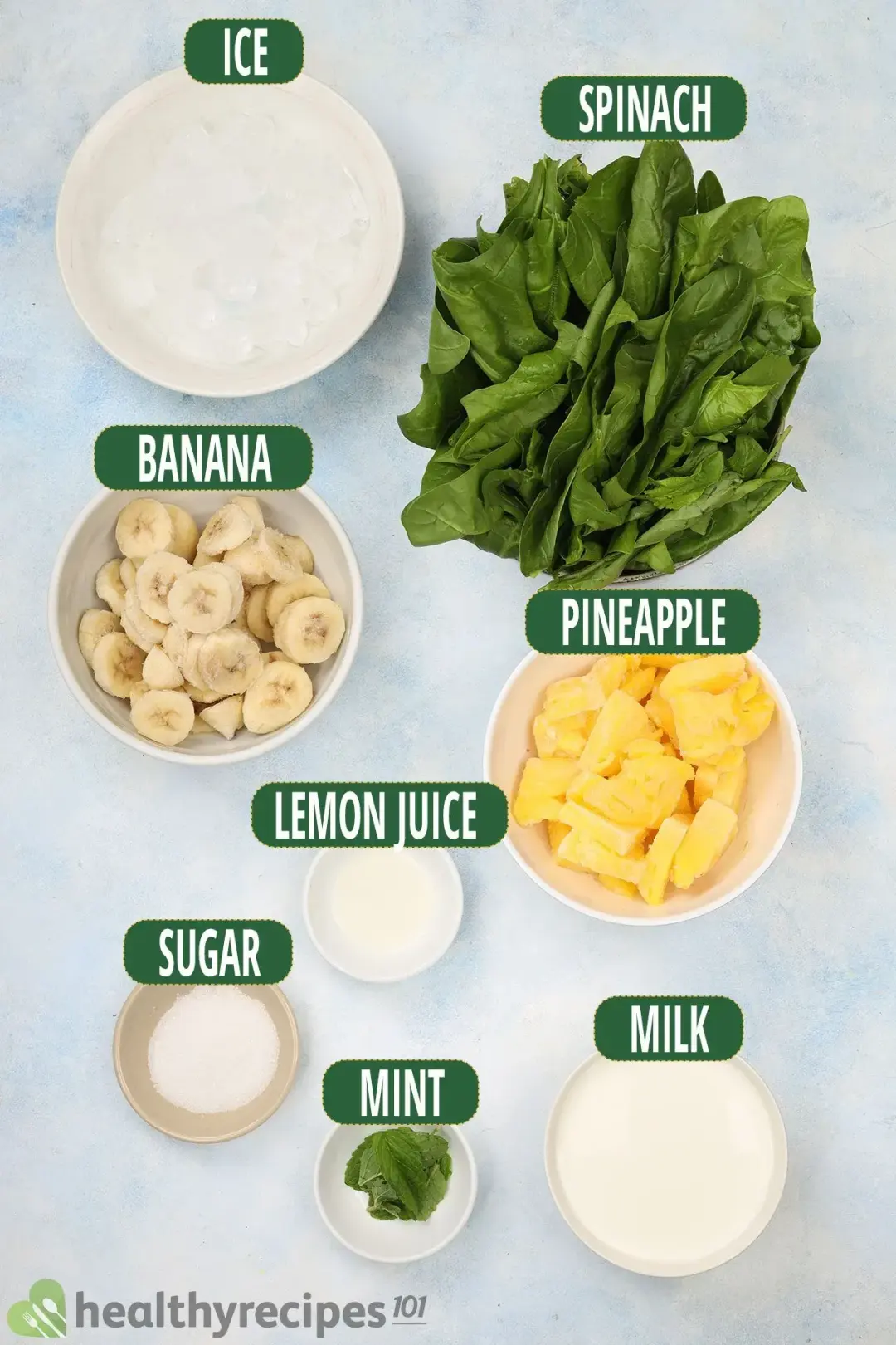 Ingredients for Spinach Smoothie