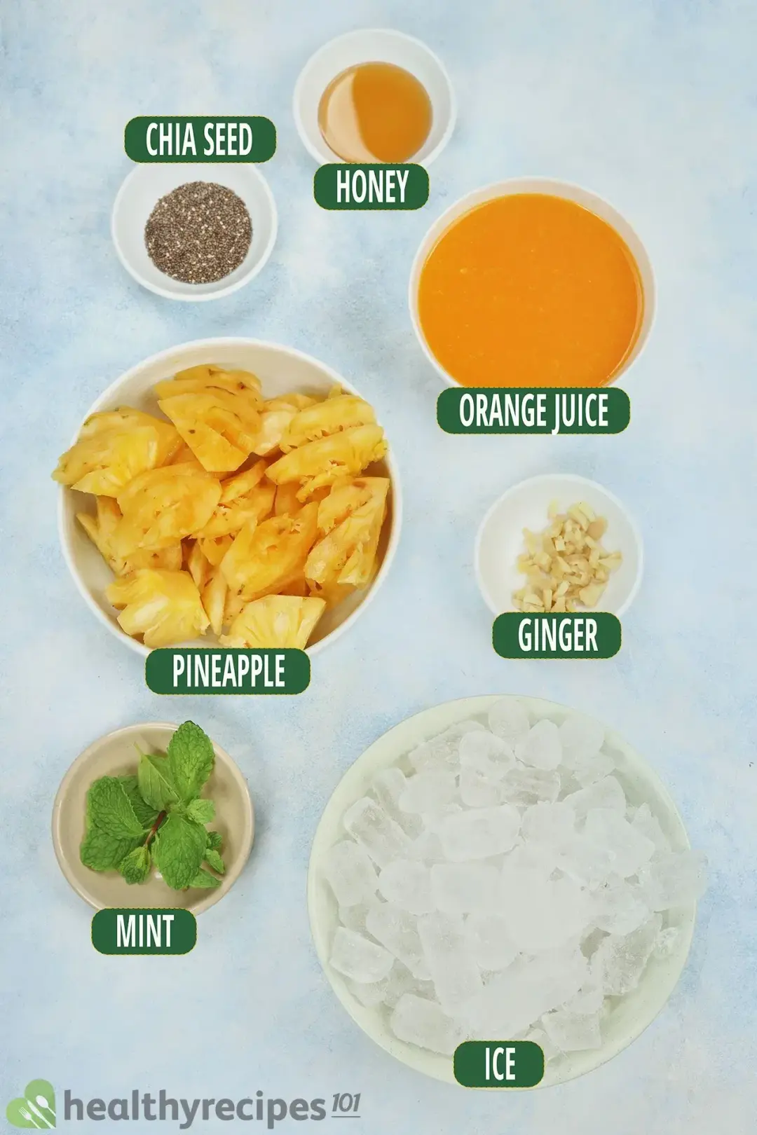 Ingredients for This Pineapple Ginger Smoothie