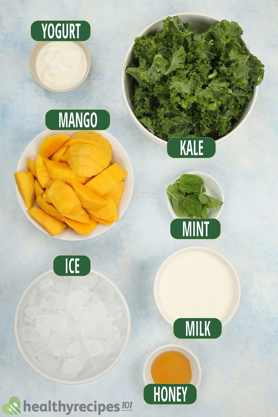 6 ingredient bowls for mango kale smoothie