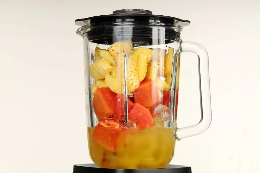 step 1 How to Make Papaya Pineapple Smoothie