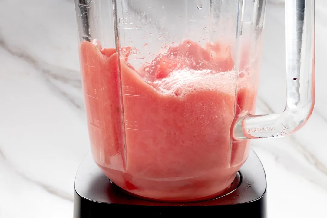 blending watermelon in a blender