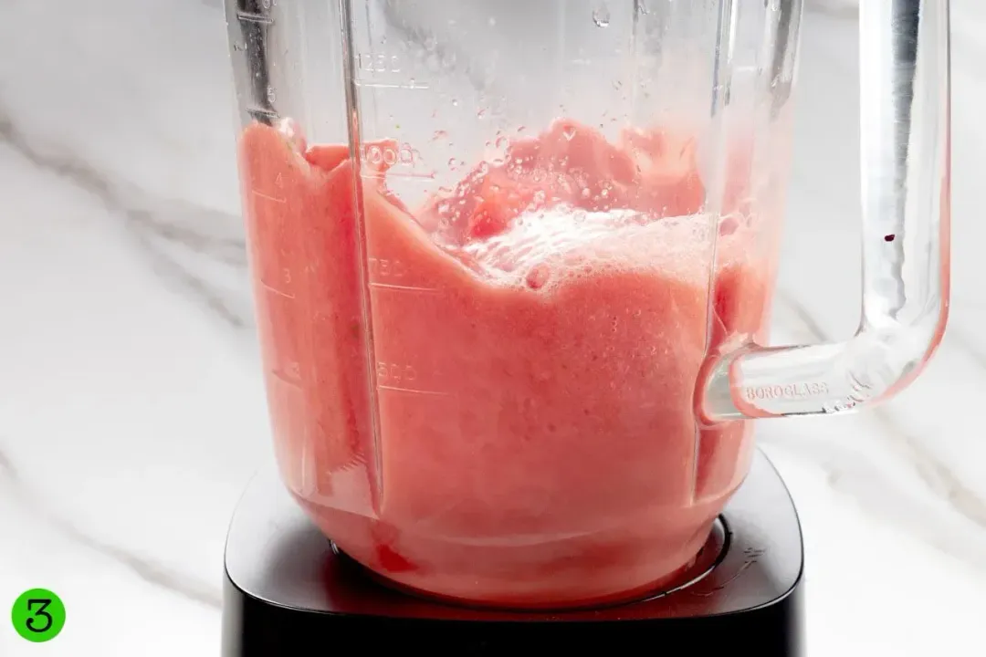 Step 3 blend how to make watermelon smoothie